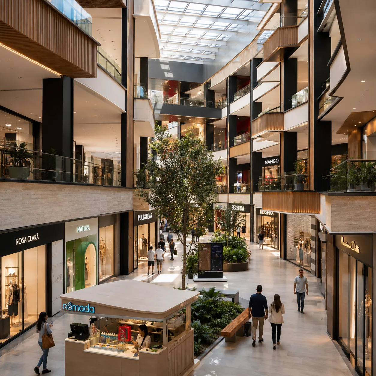 Interior del centro comercial Mitikah